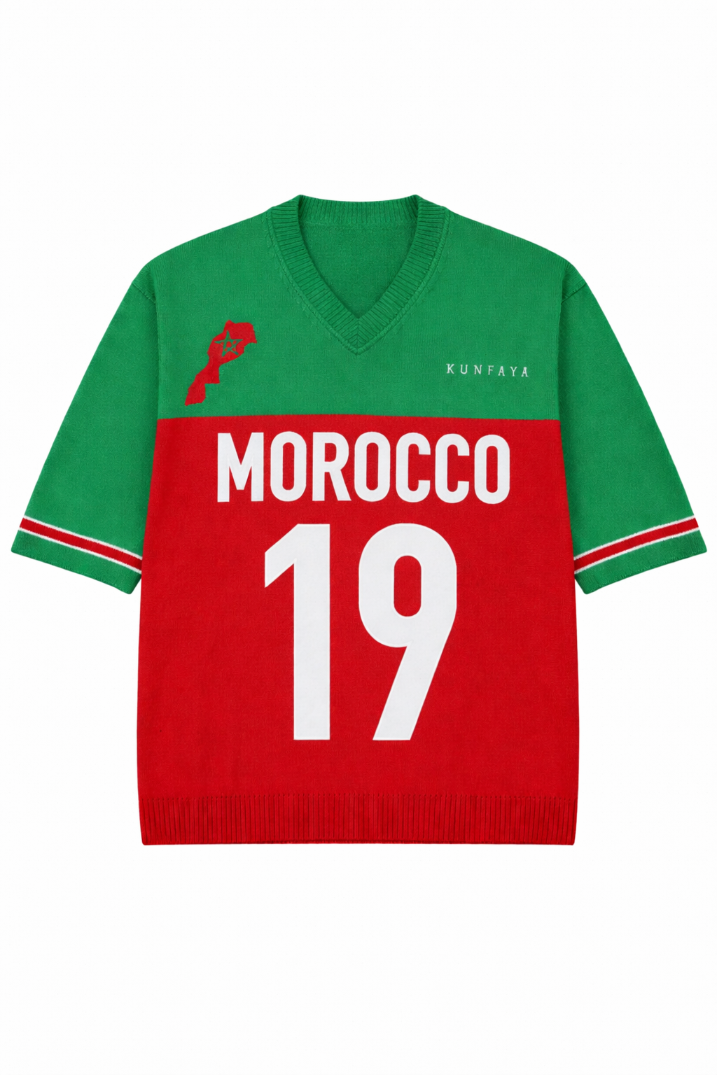 トップス KNITTING CLASSIC SOCCER JERSEY Morocco 1956 Knit Jersey (Pre Order) – KunFaya