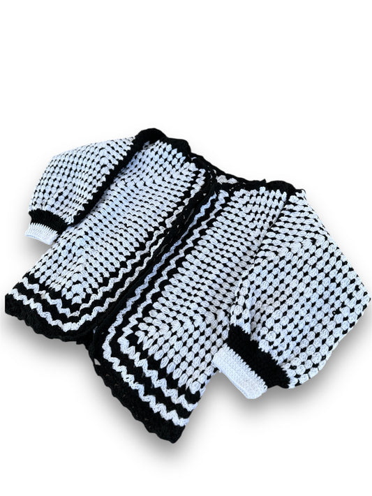 Kuffiyeh Crochet Cardigan