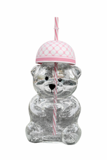 Pink Keffiyeh Bear Straw Cup (Pre Order)