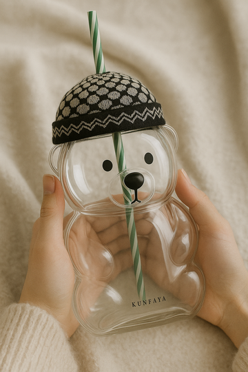 Keffiyeh Bear Straw Cup