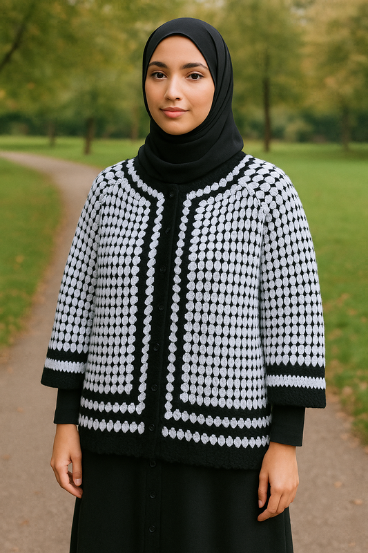 Kuffiyeh Crochet Cardigan