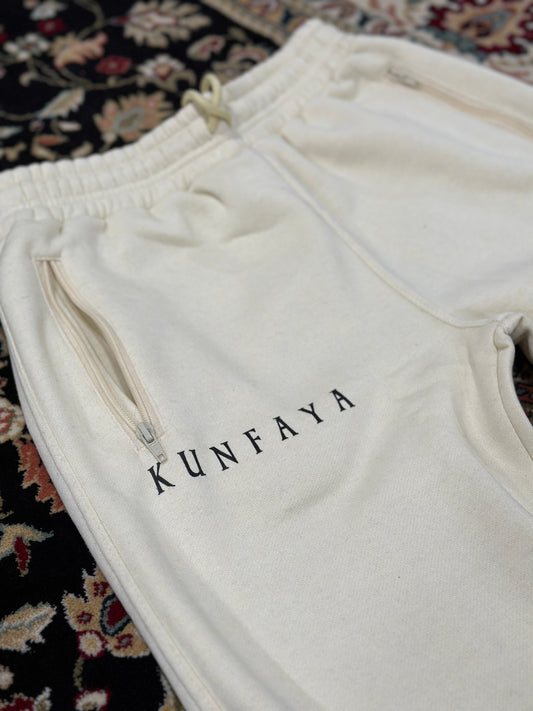 "KunFaya" Cream Sweatpants