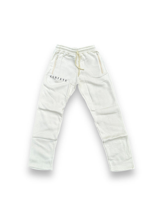 "KunFaya" Cream Sweatpants