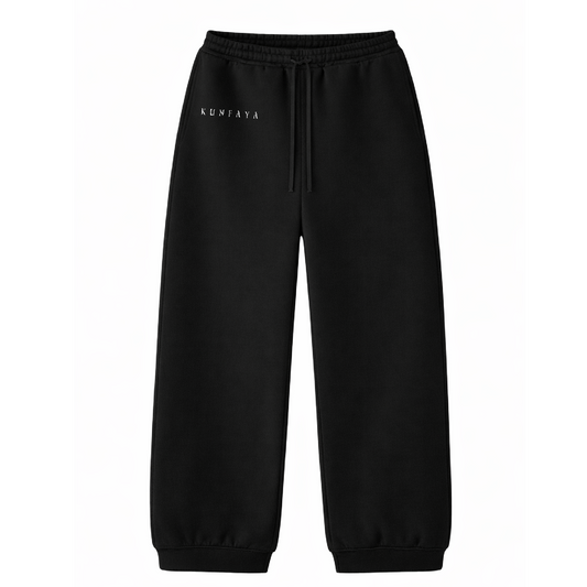 "KunFaya" Black Sweatpants