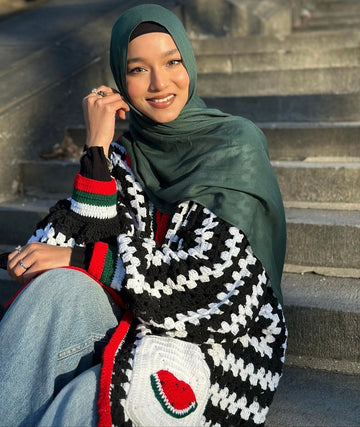"WATERMELON" CROCHET CARDIGAN