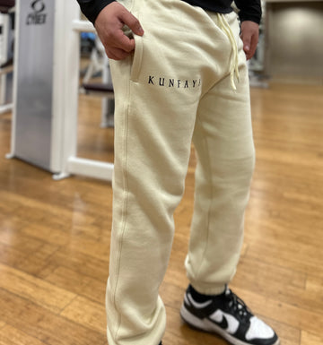 "KunFaya" Cream Sweatpants