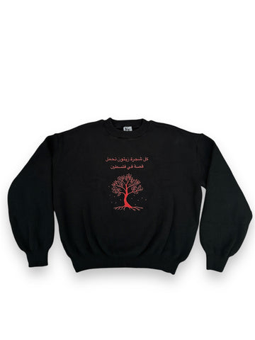 Black Olive Tree Knit Sweater