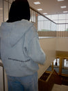 Smoke Gray Fiha Khair Knit Hoodie