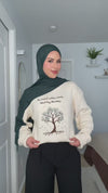 Ivory Olive Tree Knit Sweater